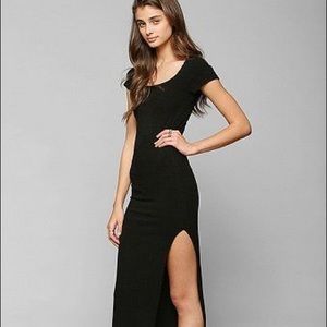 silence + noise ribbed knit maxi dress